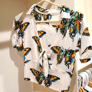 Free people butterfly crop top
